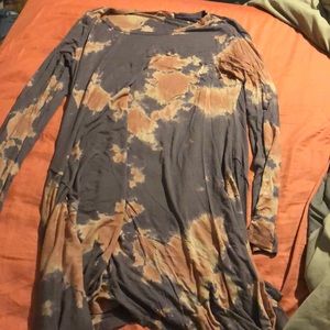 Sia Asymmetric Tie Die Dress